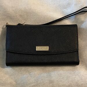 Kate Spade Elegant Black Wristlet and Phone Holder